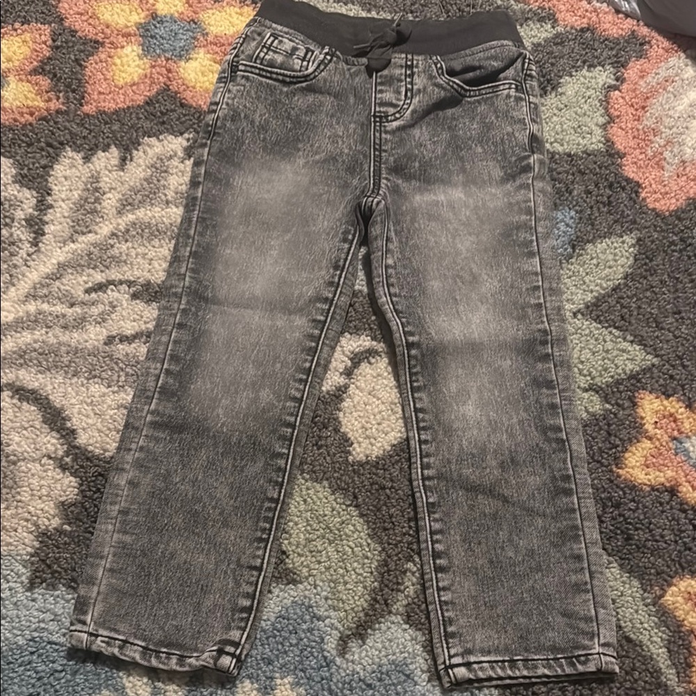 Wonder Nation Kids' Black & Gray Denim Jeans Size 5T